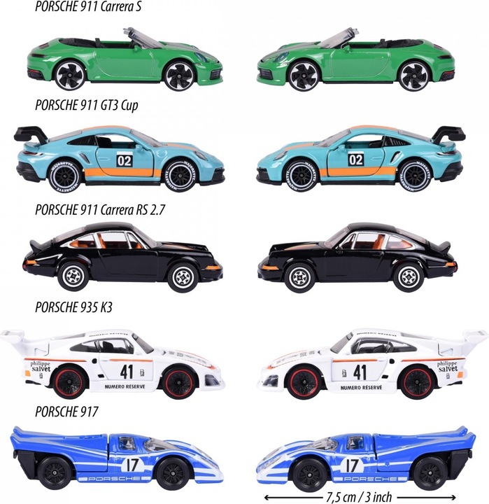 Immagine prodotto Majorette Porsche 5 pezzi confezione regalo