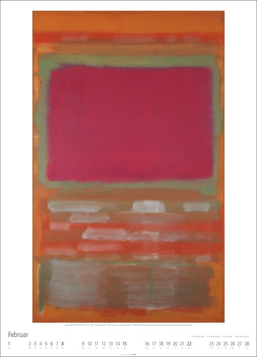 Produktbild Mark Rothko Kalender 2026 (49 x 68 cm, Deutsch, Englisch)