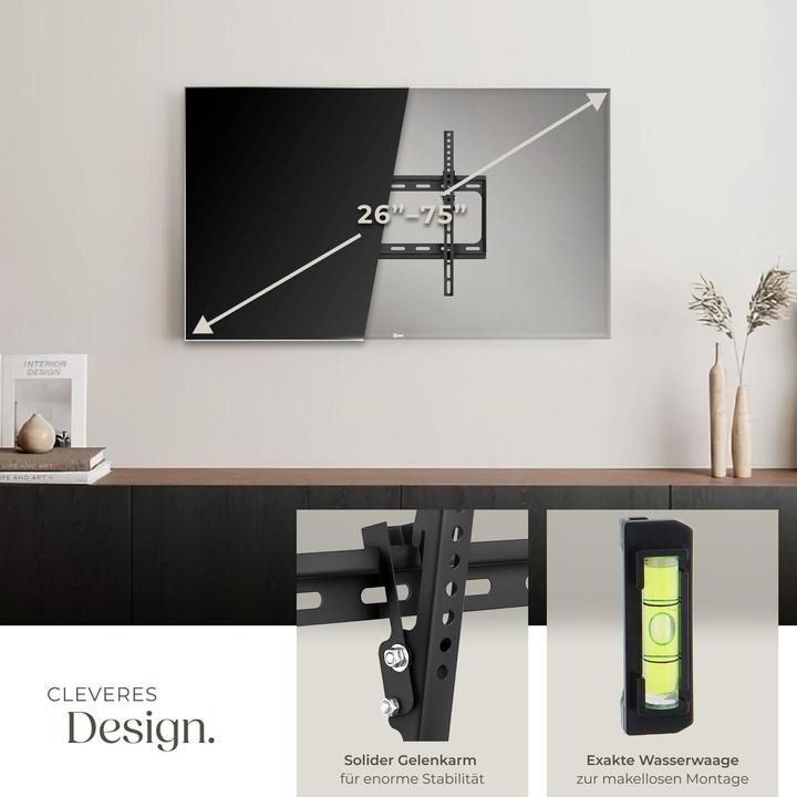 Actual product image tectake TV wall mount (Wall, 100 kg, 32" - 55")