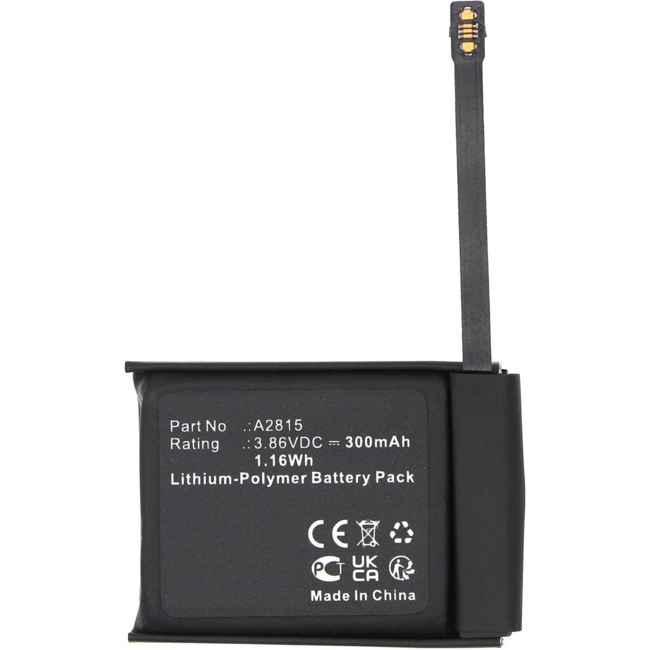 CoreParts Battery 3.86V 300mAh 1.16Wh, Smartwatch Zubehör, Schwarz