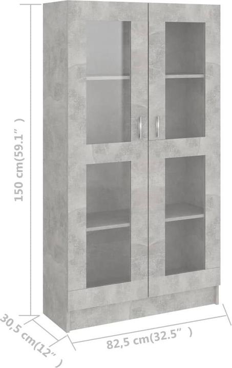 Produktbild vidaXL Vitrinenschrank (82.50 x 30.50 x 150 cm)