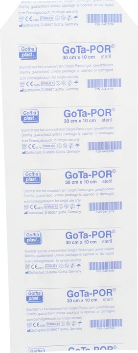 Actual product image Gothaplast GoTa-POR wound plaster sterile 300mmx100mm, 1 pc PFL (1 x)