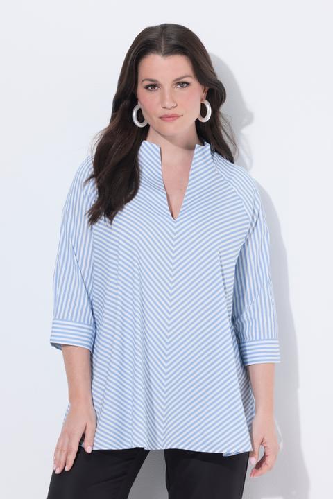 Actual product image Ulla Popken Diagonal Striped Blouse (60)