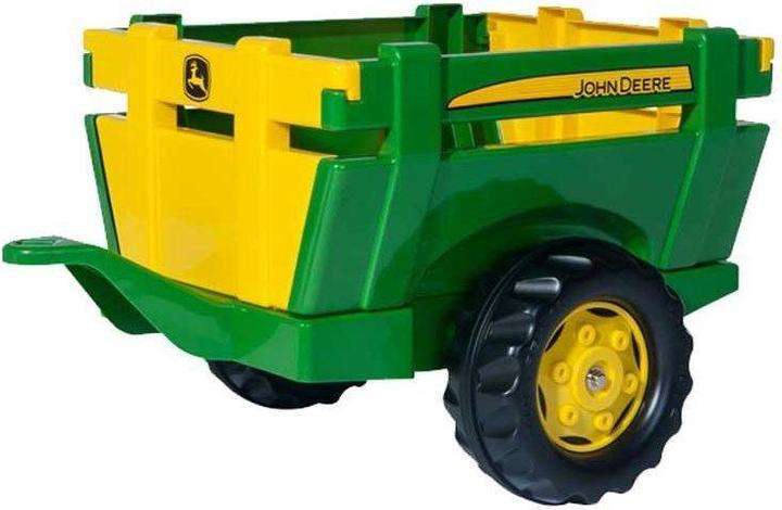 Actual product image Rolly Toys John Deere Plough Tractor with Bucket and Trailer