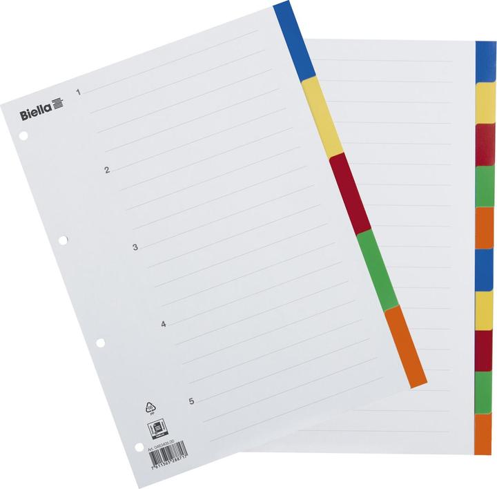 Produktbild Biella Register Vollformat aus PP, farbig