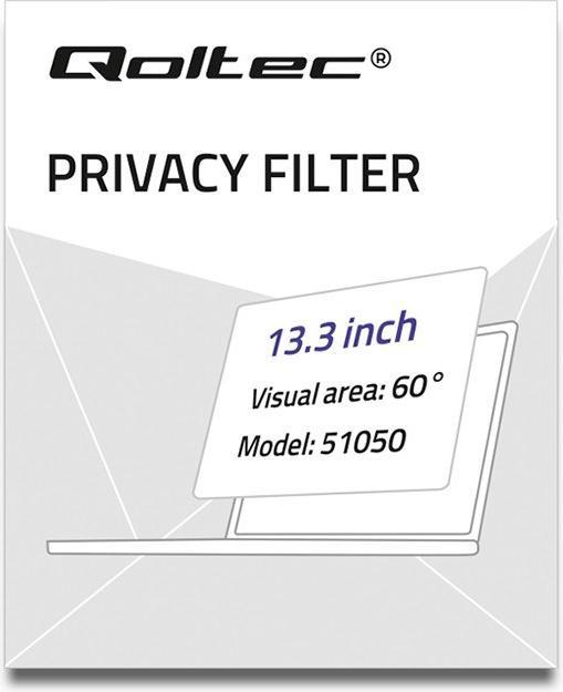 Produktbild Qoltec 51050 display privacy filters (13.3") (11.59", 16 : 9)