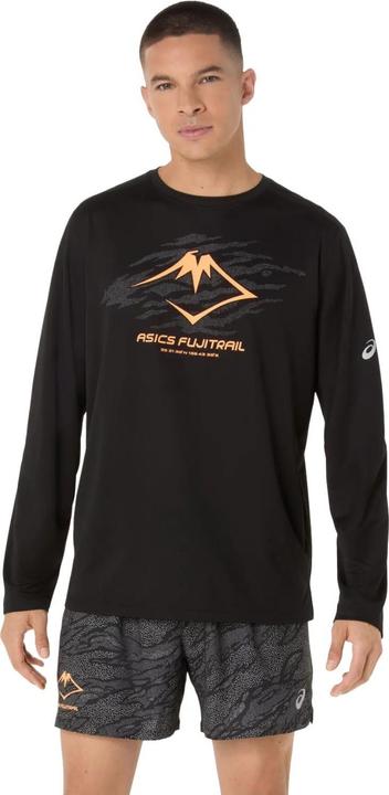 ASICS Performance Fujitrail Logo Langarm-Oberteil Schwarz