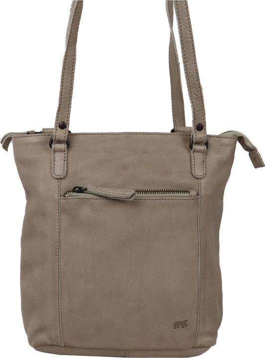 Bear Design Sandy Leren Schoudertas / Rugtas - Zilver Nerts