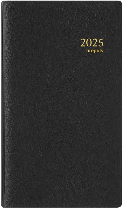 Actual product image Brepols Breplan 1W/S Genova Pl. 7742051 black, 9x16cm, 2021 (A6, German, French, English, Italian, Dutch, Spanish)