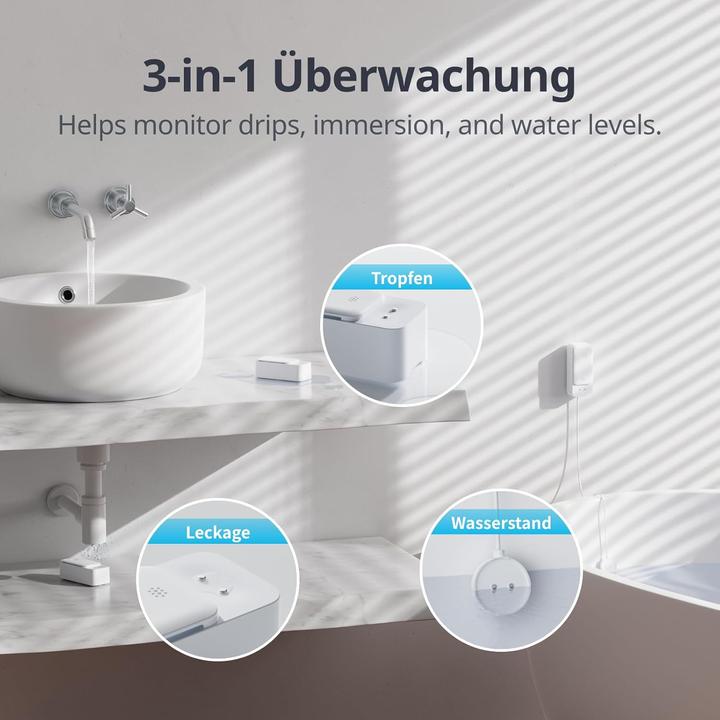 Produktbild SwitchBot WLAN Wassermelder mit App-Benachrichtigung