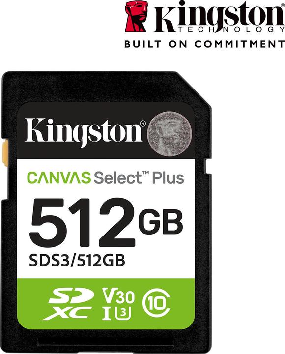 Produktbild Kingston Canvas Select Plus (512 GB, SDXC, U3, UHS-I)