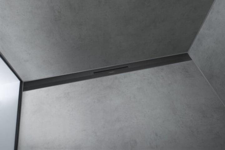 Actual product image hansgrohe HG shower channel RainDrain Flex can be shortened, wall-mounted 1000mm matt black (1000 mm)