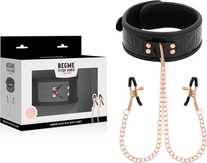 Produktbild Begme Black Edition Halsband Mit Nippelklemmen