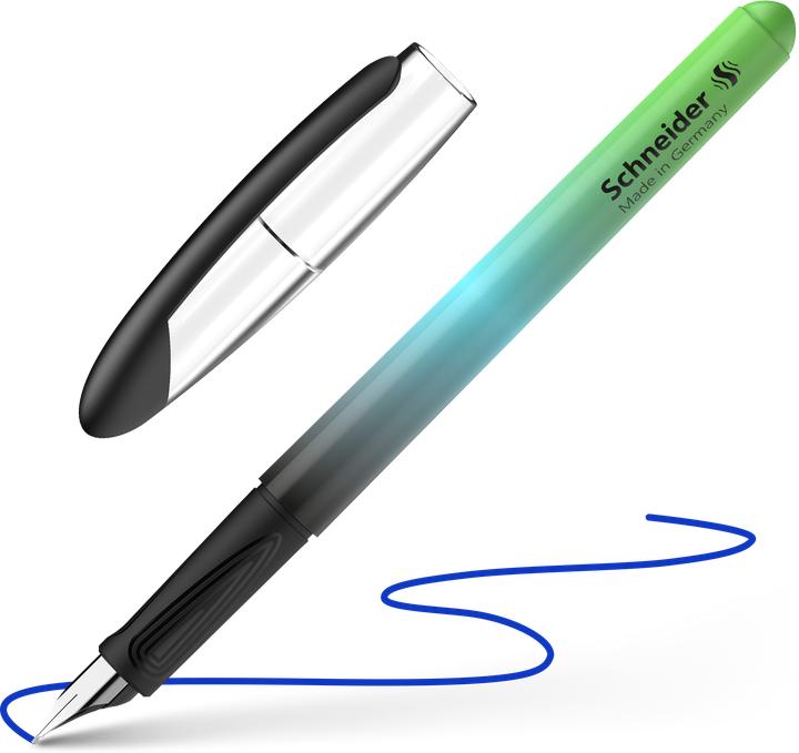 Actual product image Schneider Fountain pen Voyage (Black-Green, Ombre, 1x)