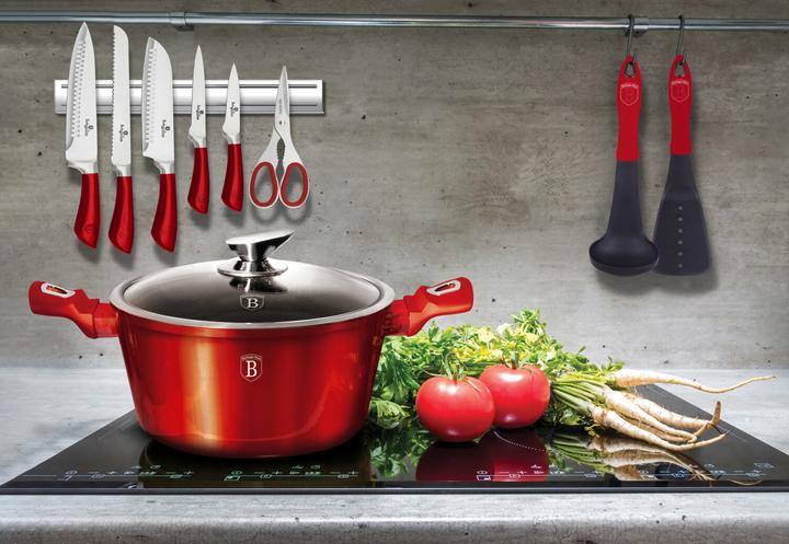 Produktbild BerlingerHaus Casserole With Lid 24 cm Burgund Metalic (24 cm, Kochtopf, Aluminium)
