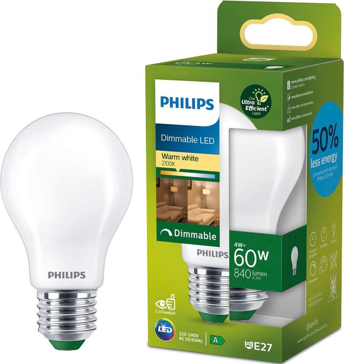Immagine prodotto Philips Ultra Efficient (E27, 4 W, 840 lm, 1 x, A)