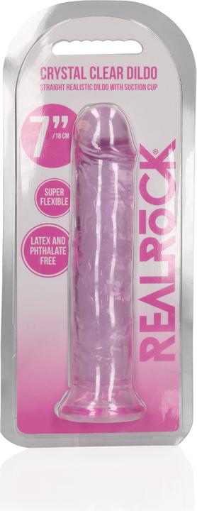 Actual product image RealRock Straight Realistic Dildo with Suction Cup - 7" / 18