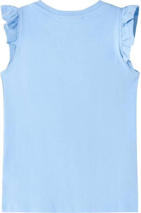 Immagine prodotto vidaXL Maglietta da bambino con maniche arricciate blu chiaro 128,Materiale (128)