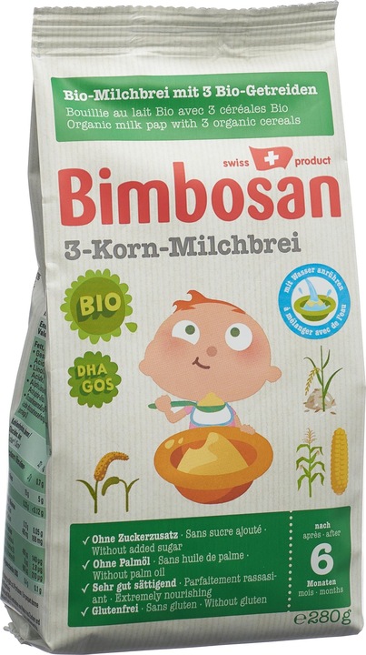 Immagine prodotto Bimbosan Porridge di latte ai 3 cereali biologico (280 g)