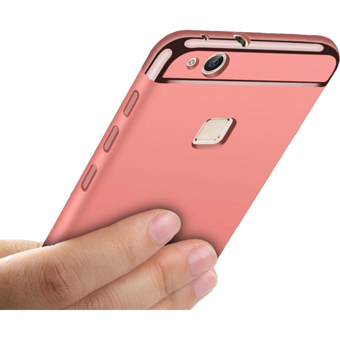Thumbnail - König Design Handy Hülle Schutz Case für Huawei P10 Lite Bumper 3 in 1 Cover Chrom Rose Gold (Huawei P10 Lite), Smartpho...