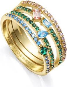 Viceroy Sparkling Gold Plated Ring for Women Elegant 15121A012-39 - Circuit: 52 mm (52)