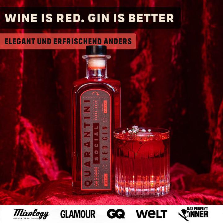 Immagine prodotto Quarantini Red Gin Gin dalla Germania 42% Vol. 0,5l