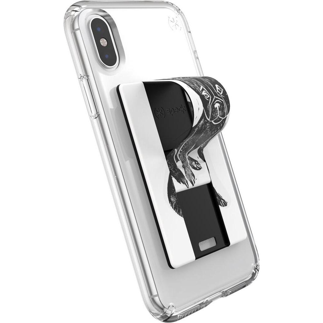 speck Daumenring GrabTab, Smartphone Halterung, Schwarz, Weiss