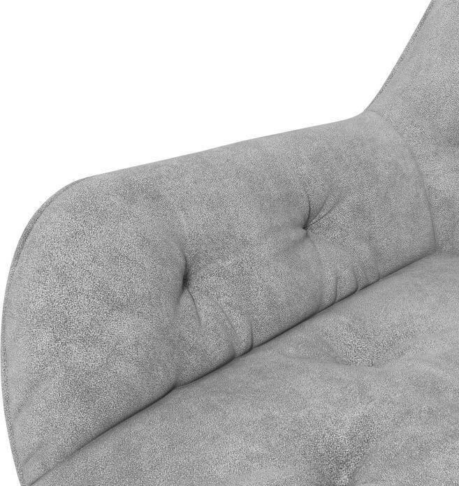 Produktbild Swisshandel24 Bürostuhl mit Wippfunktion, ergonomisch, Samtoptik, Hellgrau (46 - 56 cm)