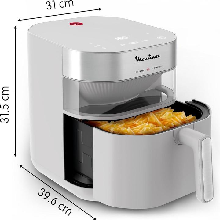 Produktbild Moulinex Infrarot-Luftfritteuse mit digitalem Display, 8 Modi, App-Anbindung und Kippfenster
