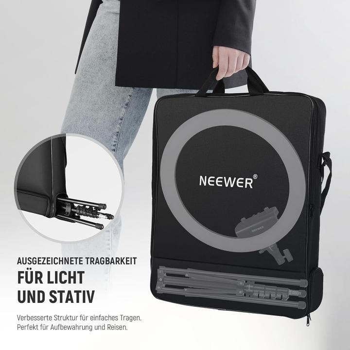 Actual product image Neewer Ringlicht RP18B Pro mit Stativ und Handyhalterung (Ring light)