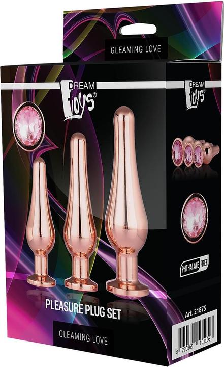 Actual product image Dream Toys GLEAMING LOVE anal plug gold one size fits all