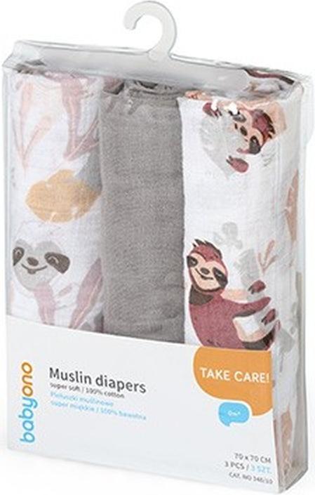 Immagine prodotto Babyono Pannolini in Mussola Super Morbidi (70 cm, 70 cm)