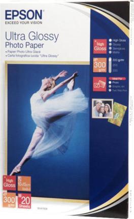 Produktbild Epson Ultra Foto Glanzpapier, 20 Blatt (300 g/m², 10 x 15 cm, 20 x)