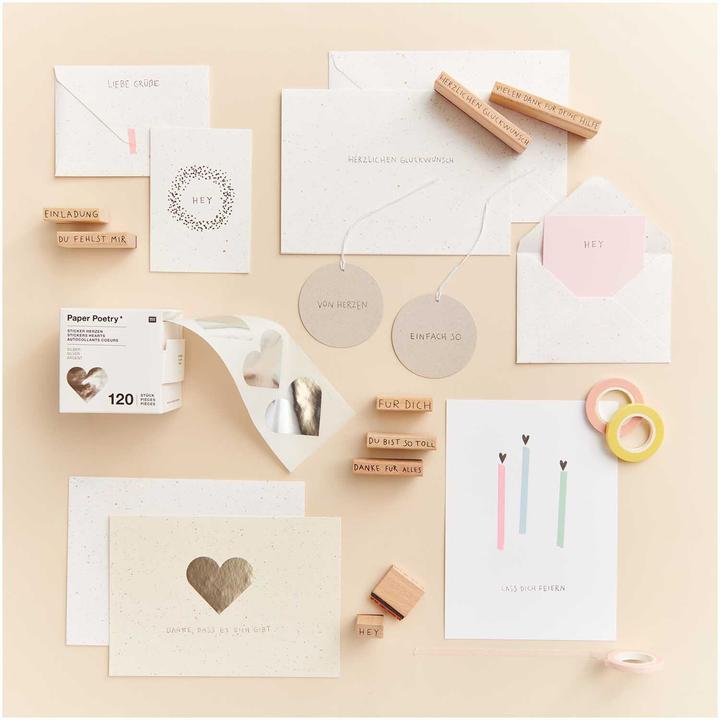 Produktbild Rico Design Sticker Herzen silber FSC MIX.300136