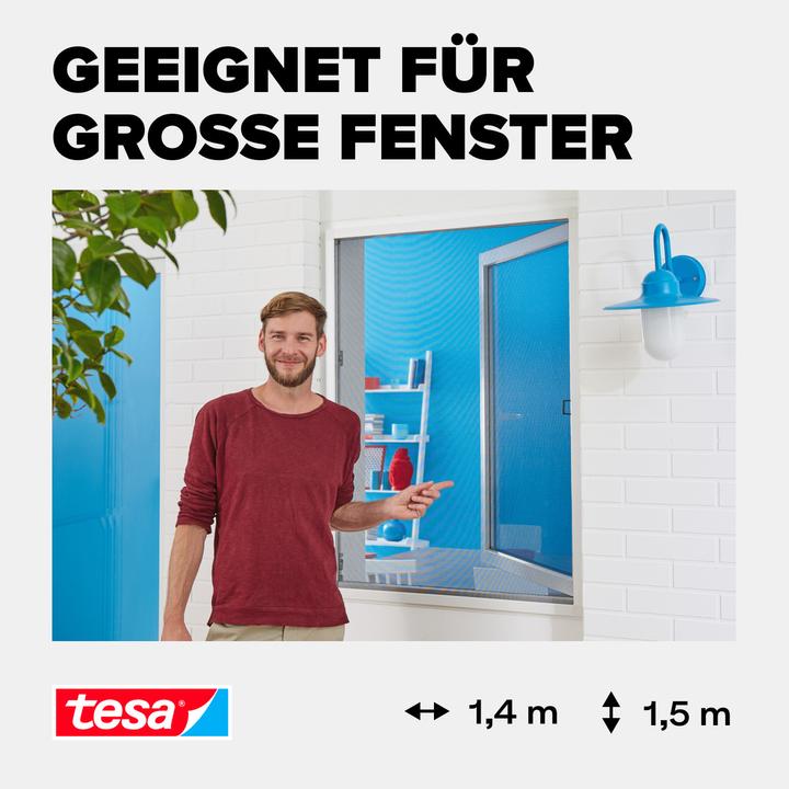 Immagine prodotto tesa Zanzariera Alu COMFORT per finestre, con telaio in alluminio, senza foratura (140 x 150 cm)