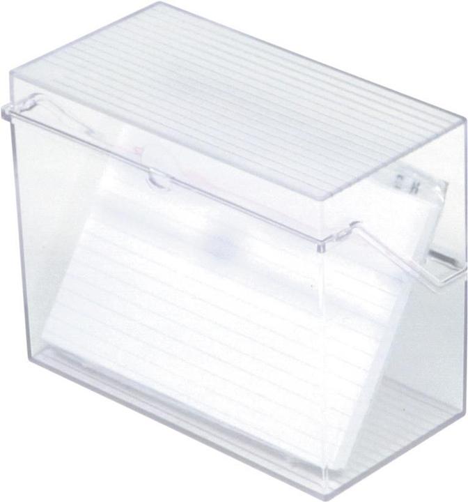 Actual product image Helit Small card index box A6 landscape crystal-clear polystyrene for approx. 400