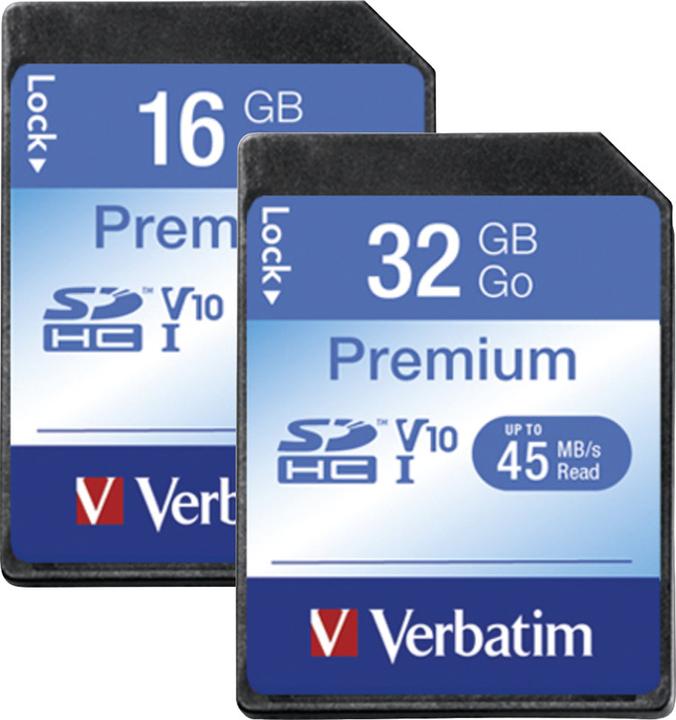 Produktbild Verbatim SDHC Card Class 10 Premium (16 GB, SDHC, U1, UHS-I)