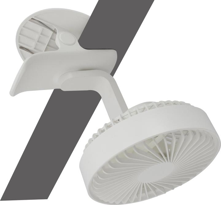 Actual product image Eurotrail Rechargeable clip table fan with light