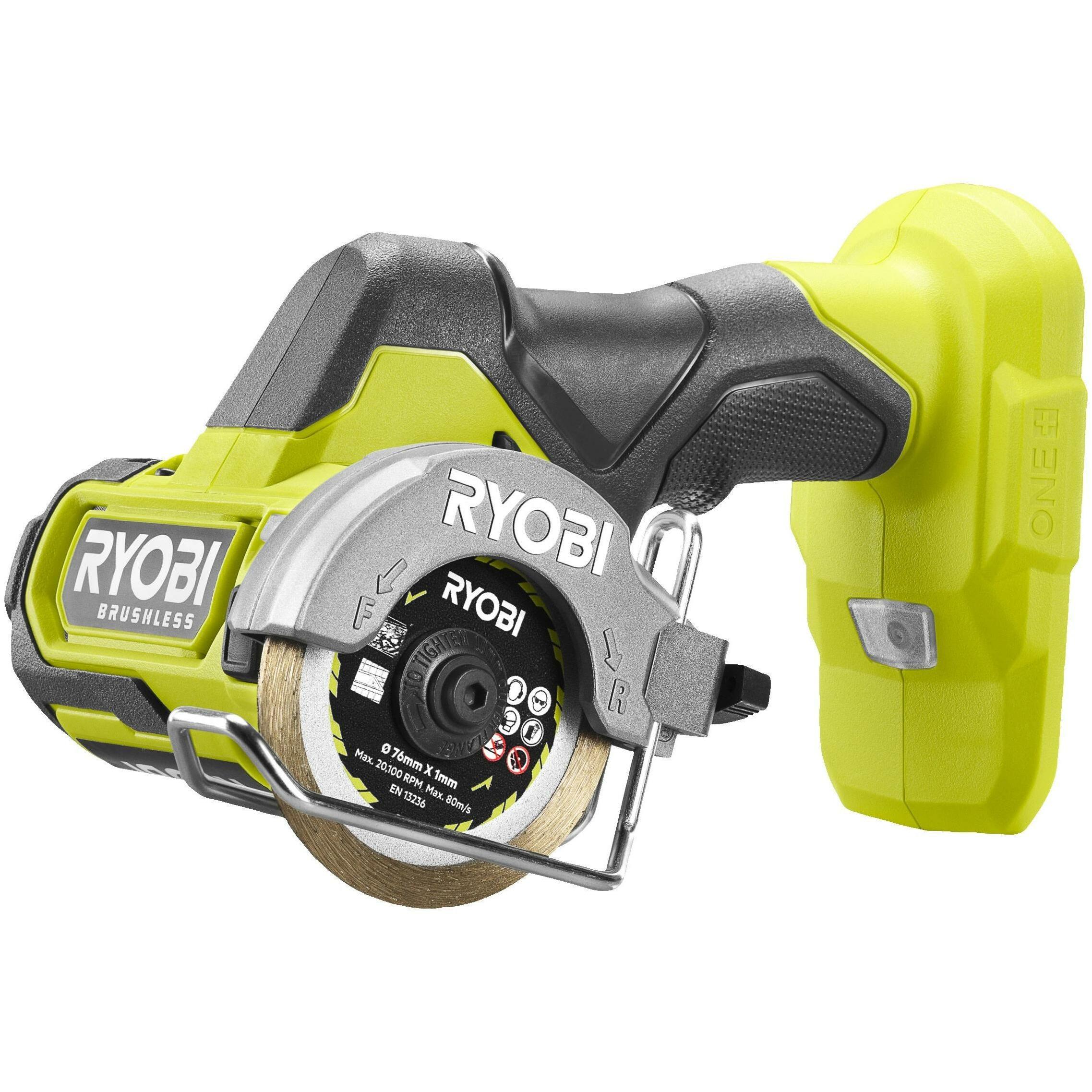 Ryobi, Smerigliatrice angolare, 18 V ONE+ Brushless Akku-Trennschleifer, RCT18BL-0 (76 mm)