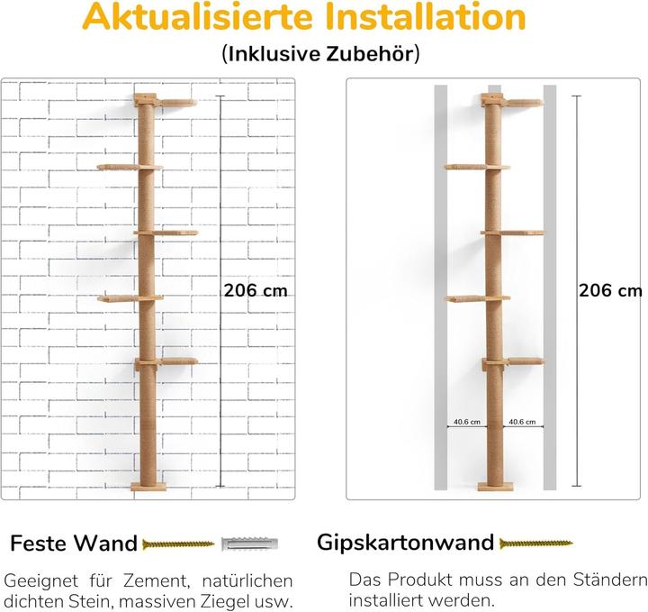 Image du produit Fukumaru Arbre à chat (206 cm, Marron)