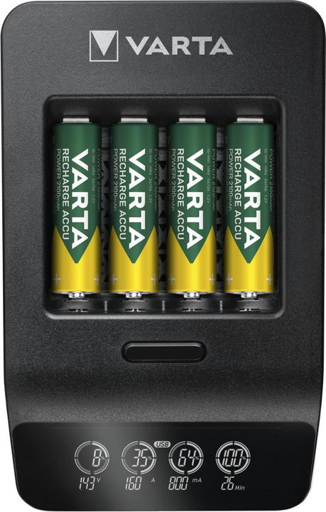 Image du produit Varta Chargeur LCD intelligent+. (1 pcs, AA, 2100 mAh, Piles rechargeables + chargeur)