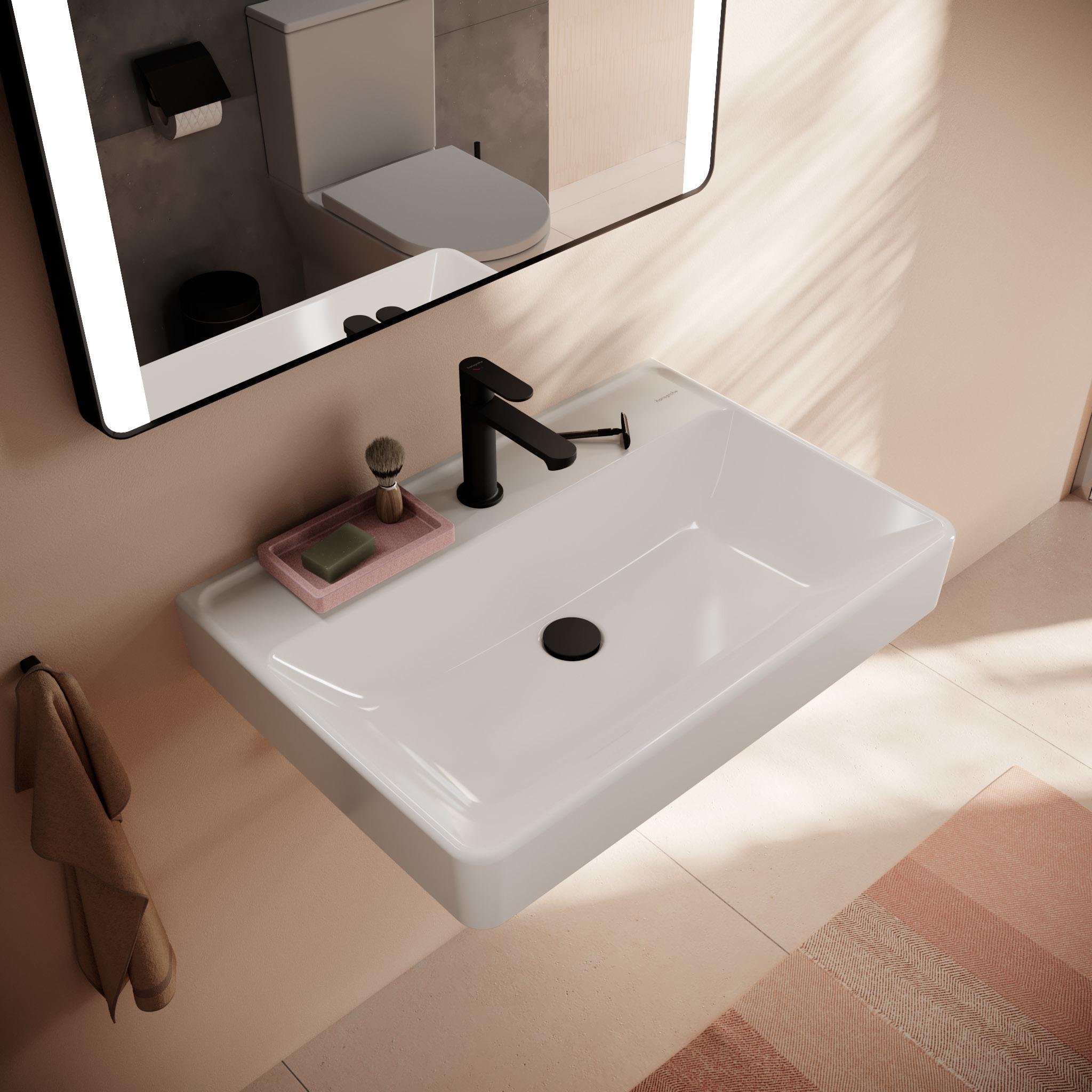 Thumbnail - hansgrohe, Waschbecken, Xanuia Q Waschtisch, mit Hahnloch, ohne Überlauf, 700x480mm, SmartClean, weiss