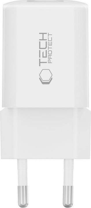 Produktbild Tech-Protect NCM33W 2-port PD33W/QC3.0 wall charger - white (33 W, 2 Ports)