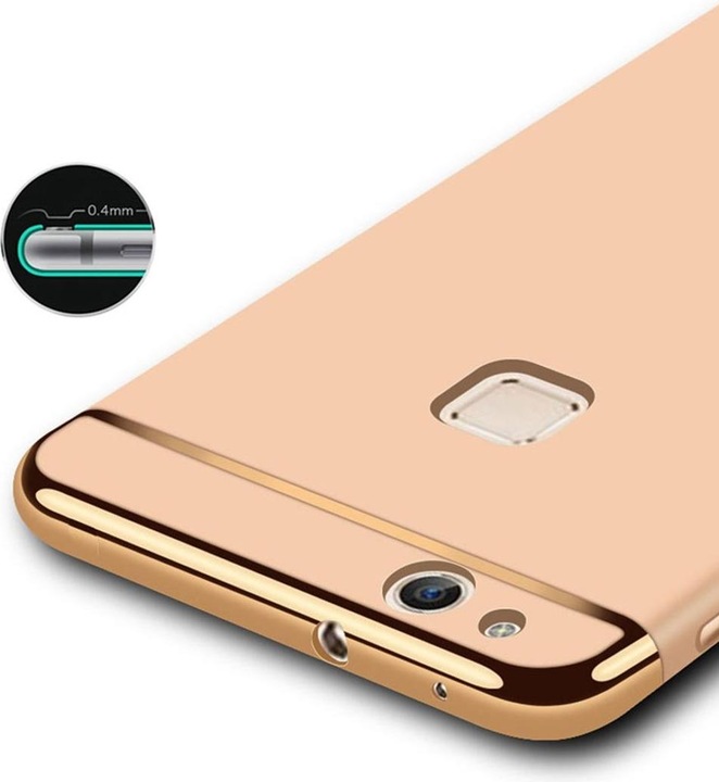 Actual product image König Design Mobile Cover Protective Case for Huawei P9 Lite Bumper 3 in 1 Cover Chrome Case Blue (Huawei P9 Lite)