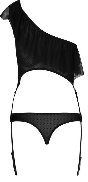 Produktbild Passion Straps-Set in Pünktchen-Rüschenoptik plus String (XL)