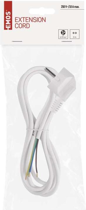 Produktbild Emos Netzkabel PVC 3x 0,75mm2, 2m, weiss (2 m)