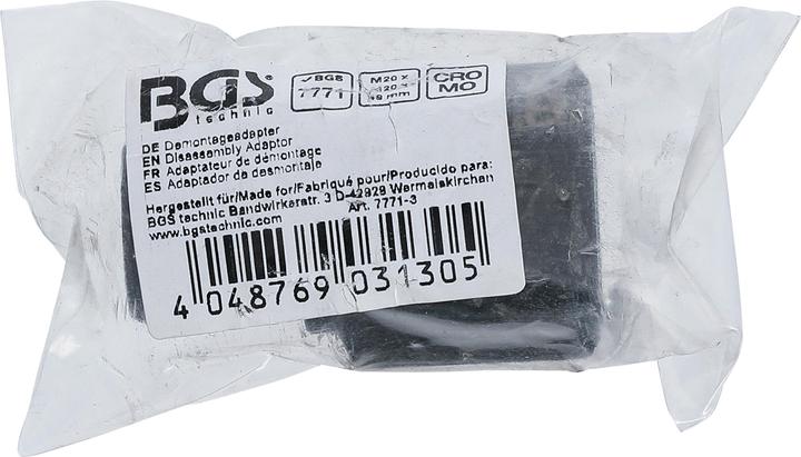 Actual product image BGS Disassembly Adaptor from 7771 M20 x M20 x 49 mm