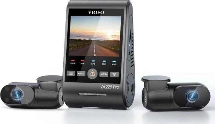 Actual product image Viofo A229 Pro 3CH (Built-in display, Built-in microphone, Wi-Fi, 4K)