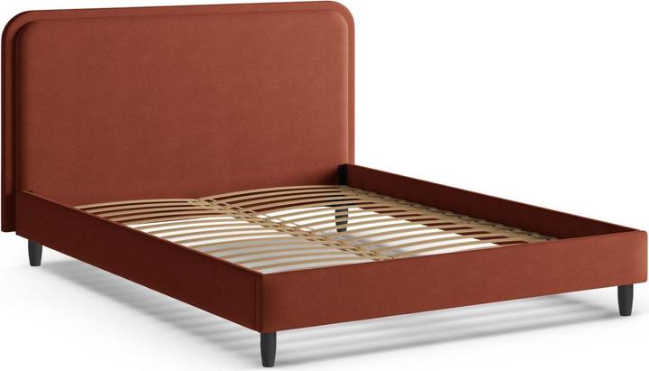 Actual product image Micadoni Storage Bed With Headboard, "Aveline", Auburn, 214x155x117 Made in Europe (140 x 200 cm)