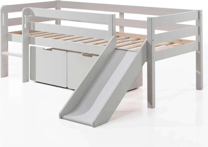 Image du produit Vipack Lit Pino avec toboggan et 2 tiroirs (90 x 200 cm)